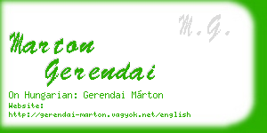 marton gerendai business card